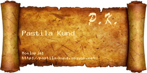 Pastila Kund névjegykártya